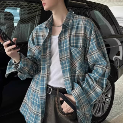 今市隆二　RILYチェックシャツ 今市所有のヴィンテージ開襟オンブレチェックシャツからオマージュ