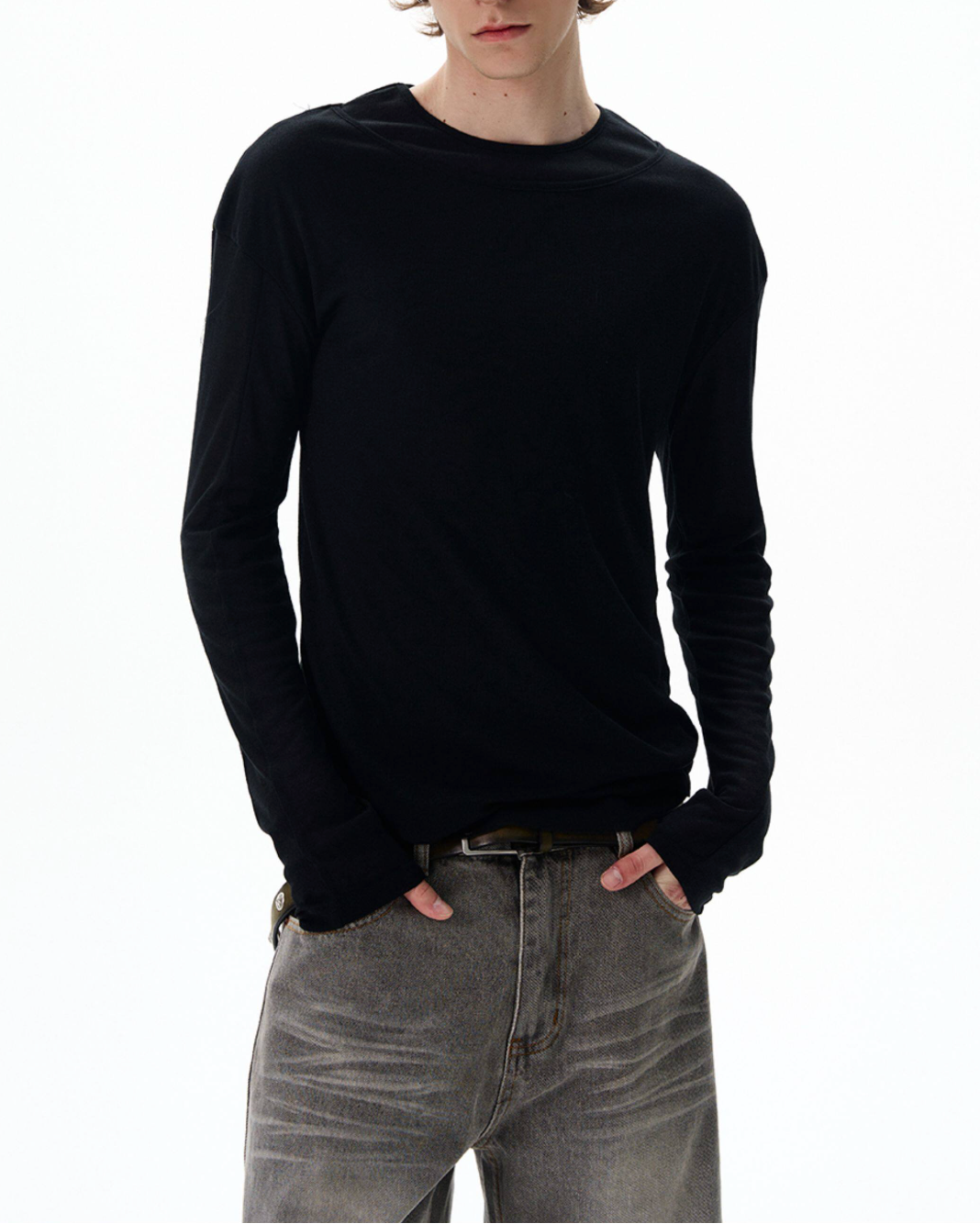 レイヤードネックロングスリーブTシャツ Ril 6045 – Rillfy