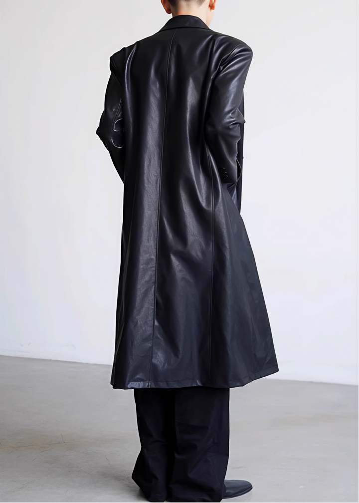 ロングレザーコート Ril 5928