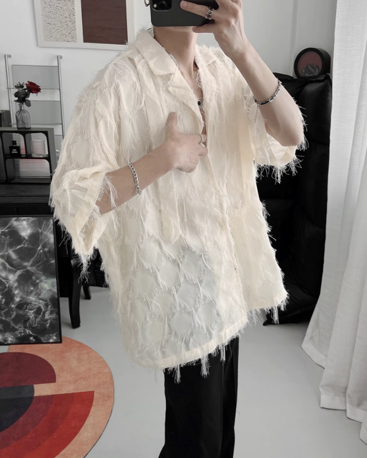 フリンジフェザールーズシャツ Ril 5769