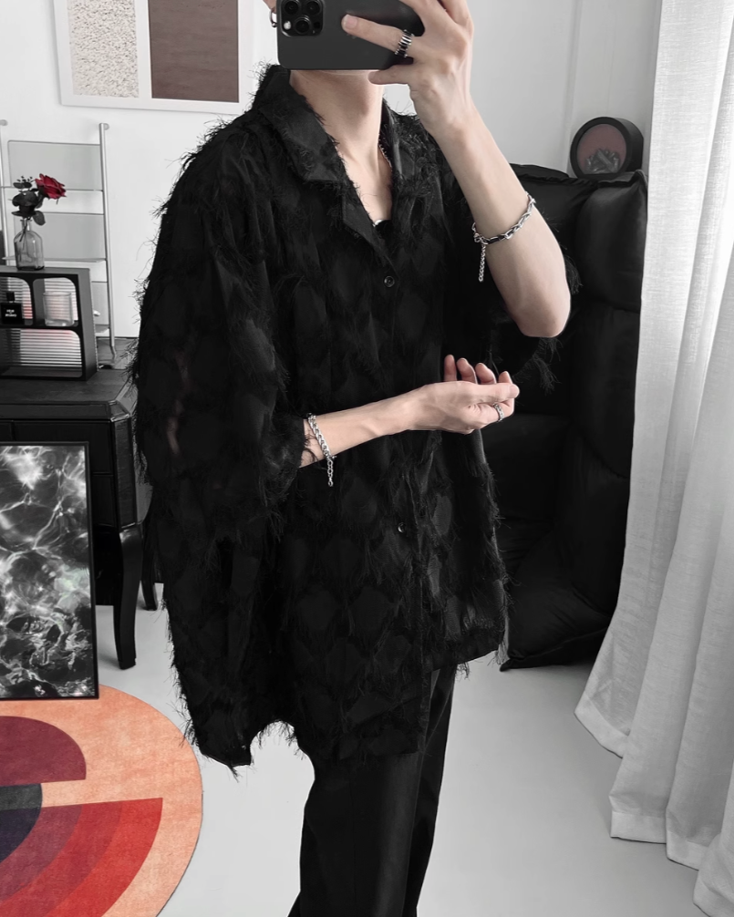 フリンジフェザールーズシャツ Ril 5769