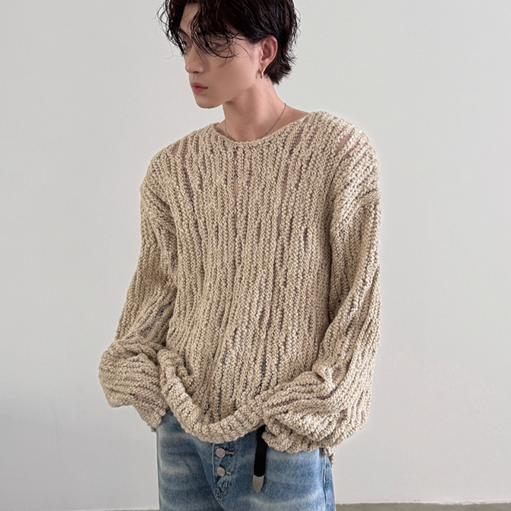 クルーネックシースルーニット Ril 5810