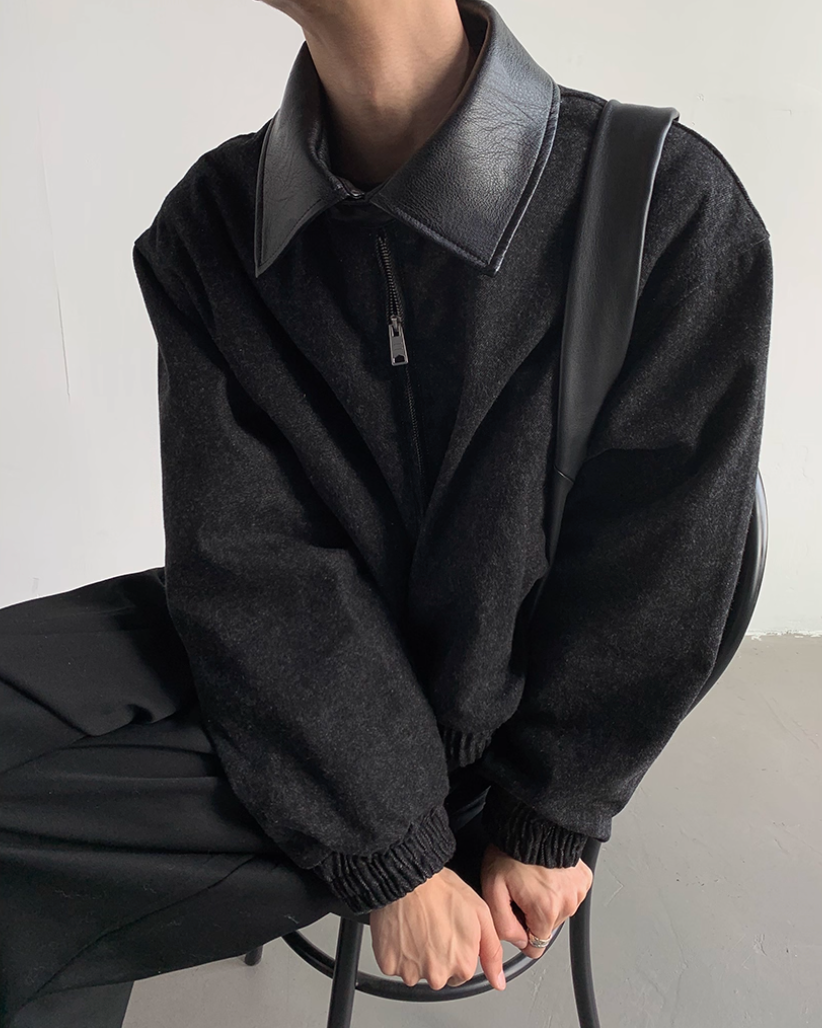 レザーカラーブルゾン Ril 5871