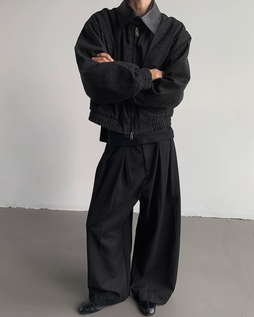 レザーカラーブルゾン Ril 5871