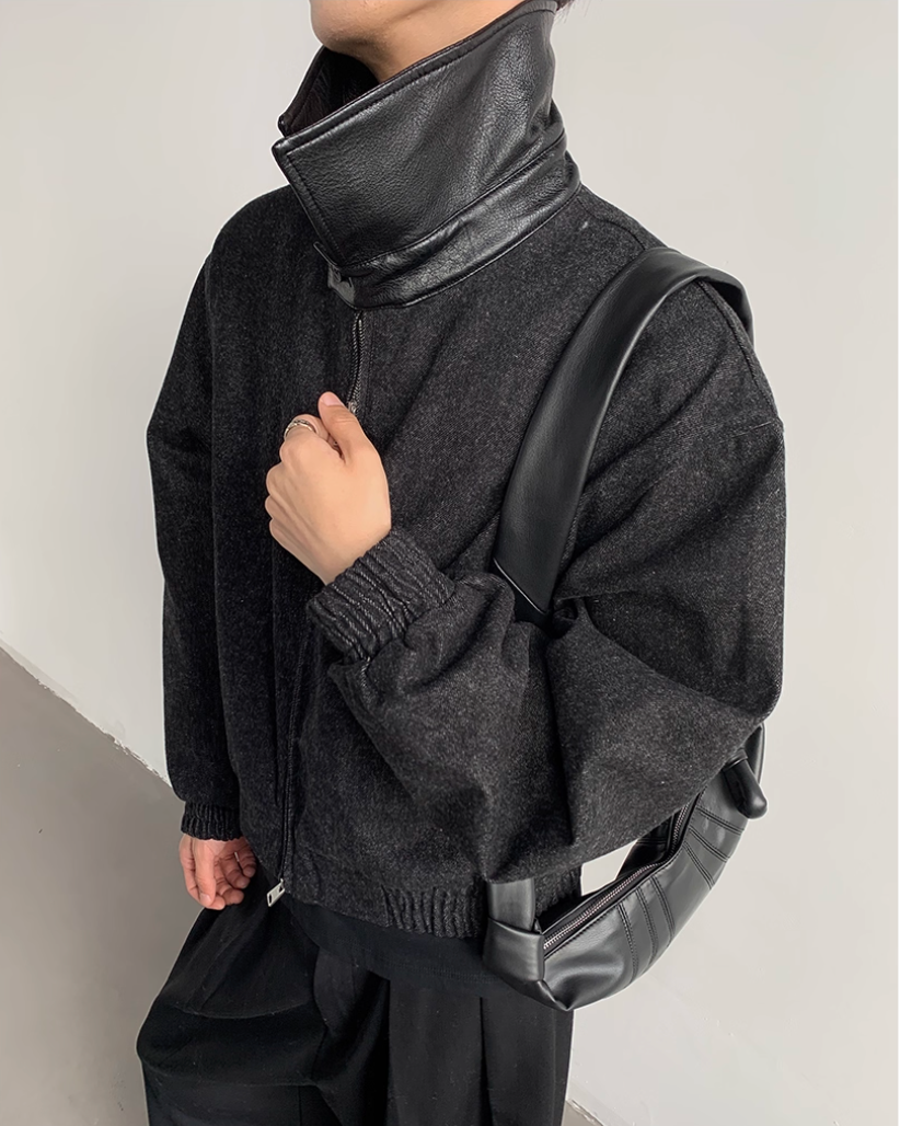 レザーカラーブルゾン Ril 5871