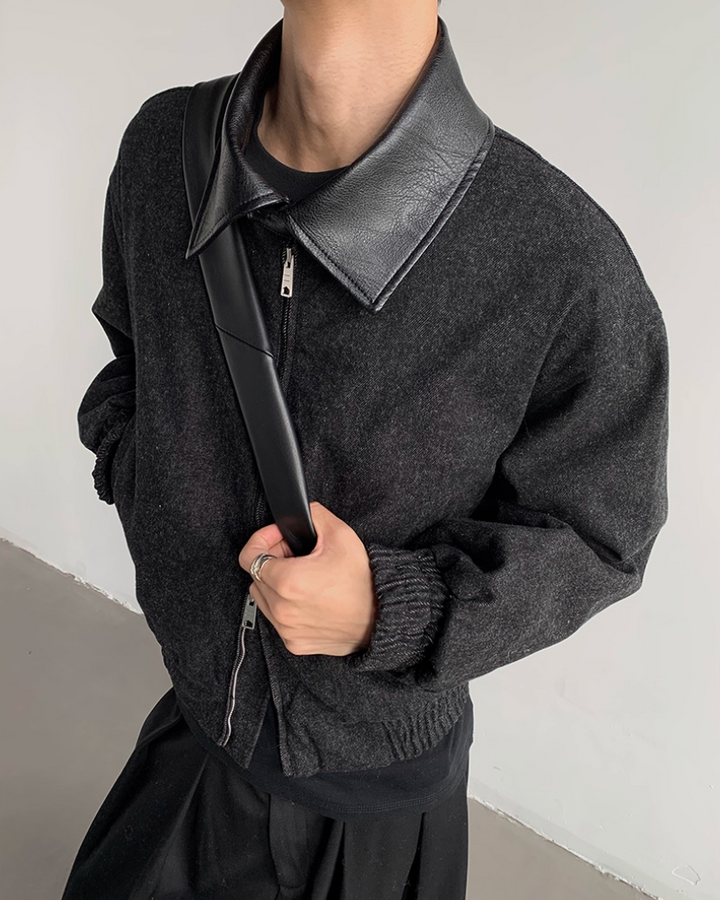 レザーカラーブルゾン Ril 5871