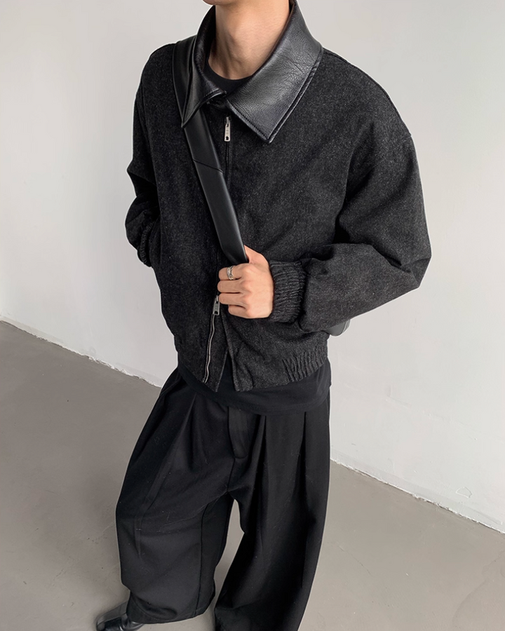 レザーカラーブルゾン Ril 5871