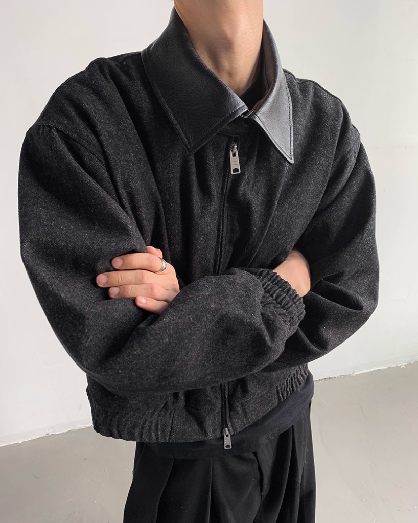 レザーカラーブルゾン Ril 5871