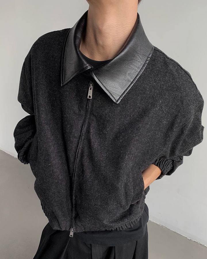 レザーカラーブルゾン Ril 5871