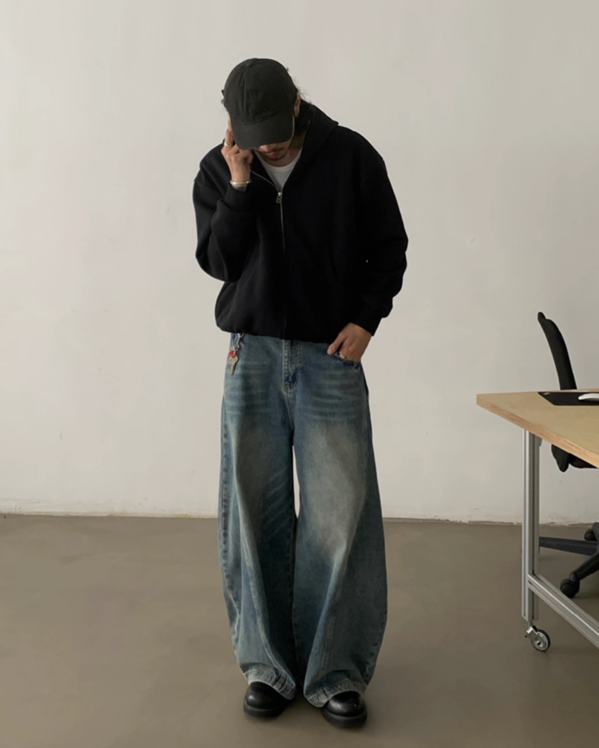 ウォッシュドバギーデニムパンツ Ril 5801