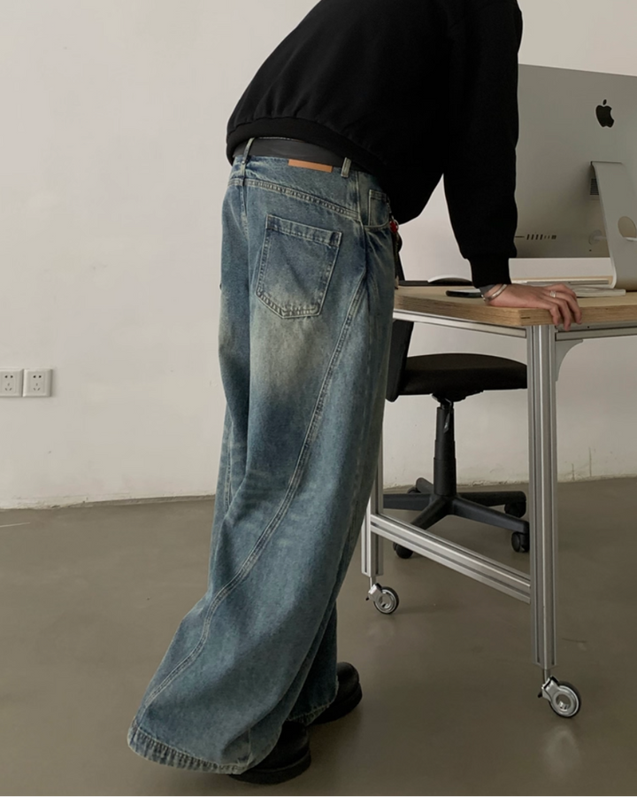 ウォッシュドバギーデニムパンツ Ril 5801