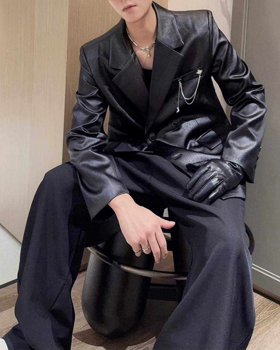 ブラックサテンジャケット Ril 5879