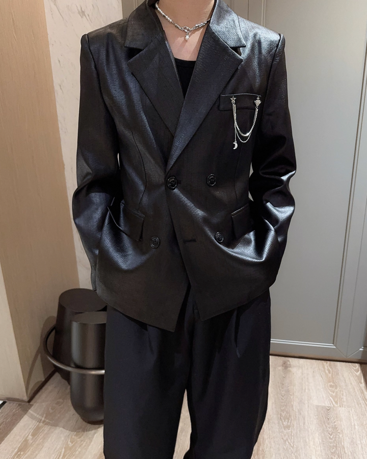 ブラックサテンジャケット Ril 5879