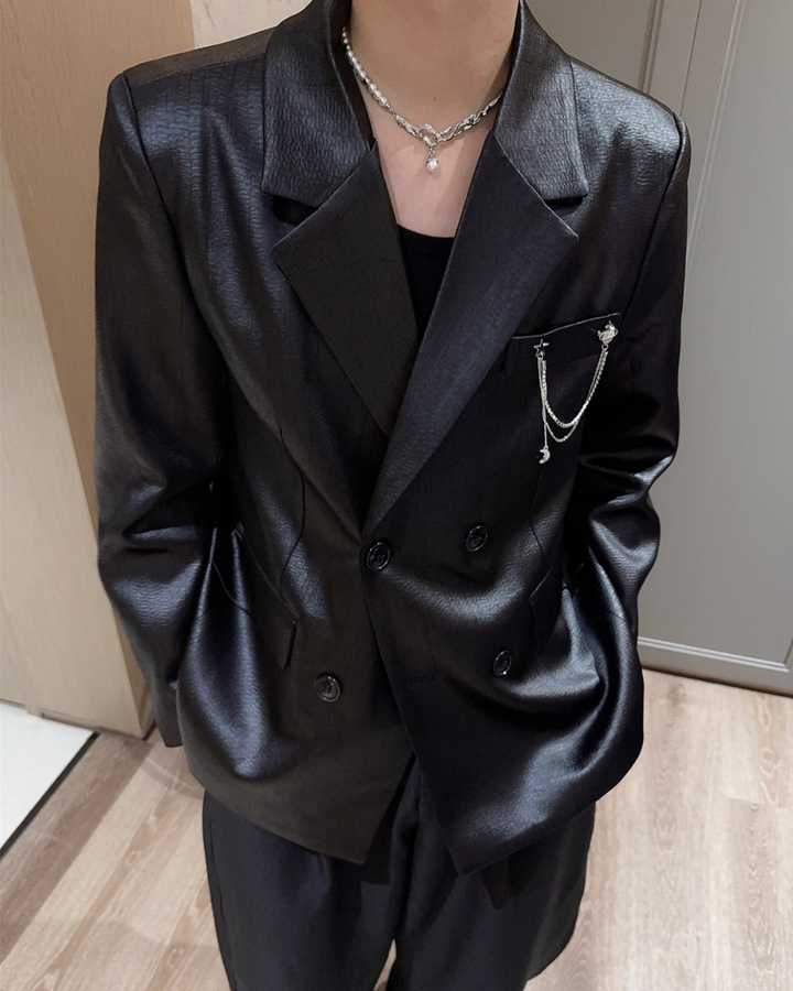 ブラックサテンジャケット Ril 5879