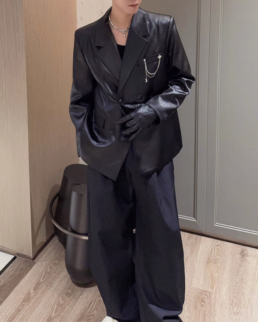 ブラックサテンジャケット Ril 5879