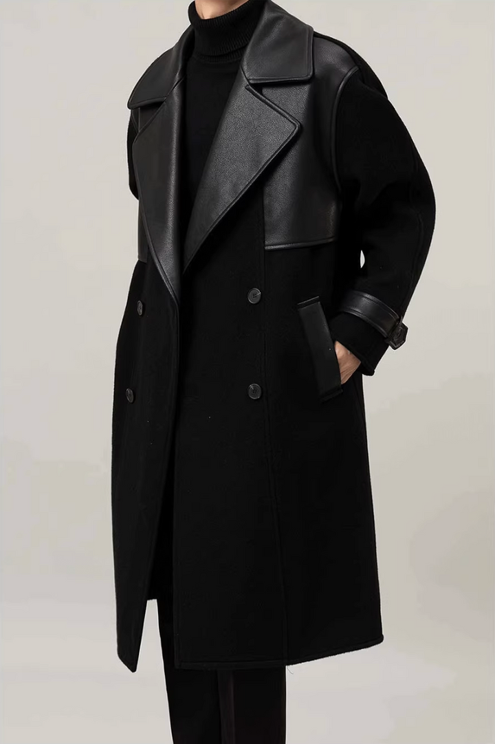 レザーパッチウールコート Ril 5884