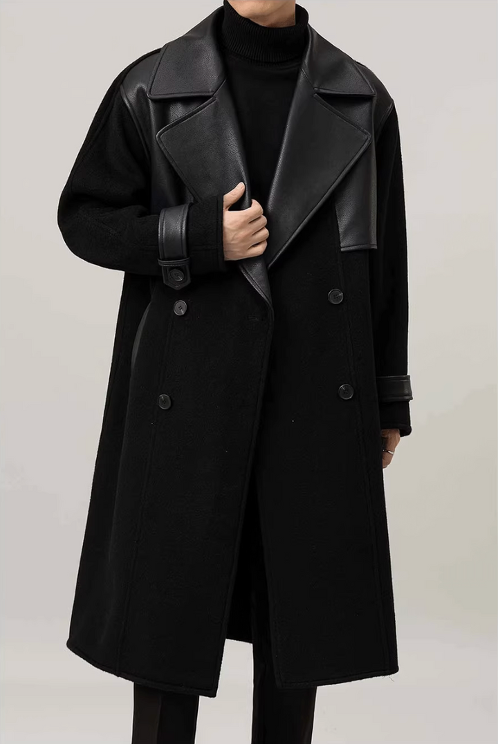 レザーパッチウールコート Ril 5884