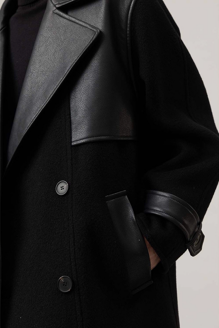 レザーパッチウールコート Ril 5884