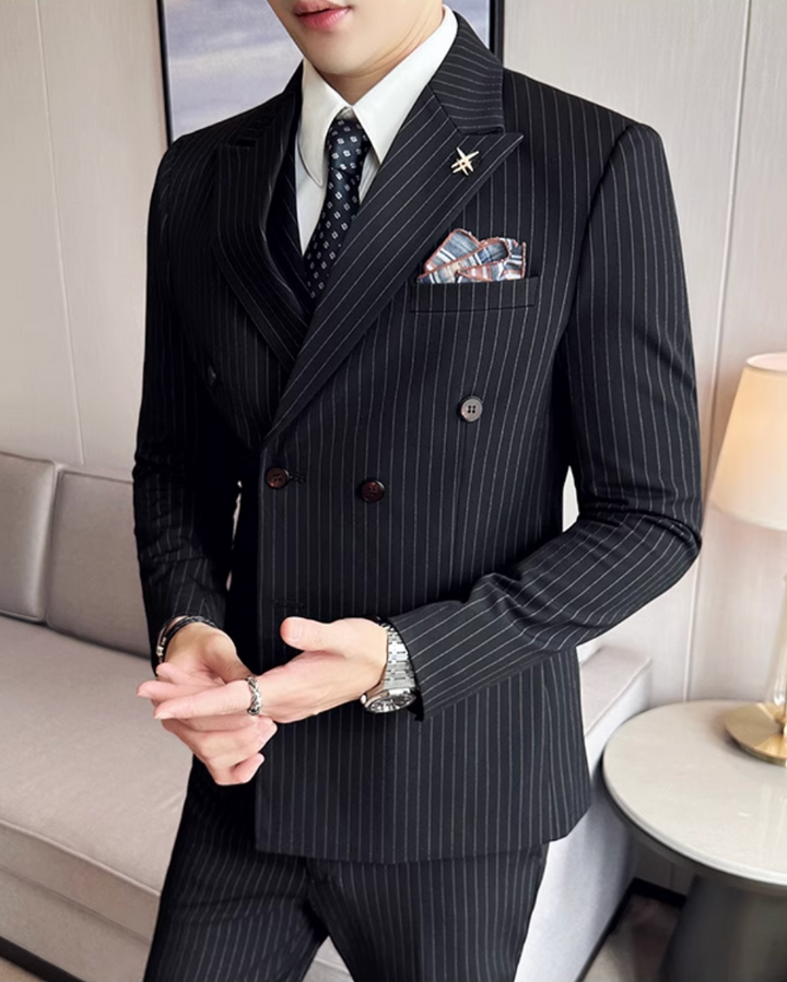 ダブルブレストスリーピーススーツ Ril 5892