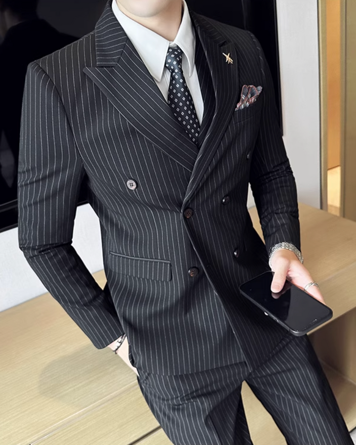 ダブルブレストスリーピーススーツ Ril 5892