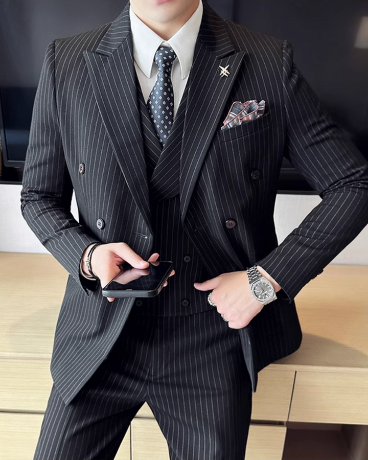 ダブルブレストスリーピーススーツ Ril 5892