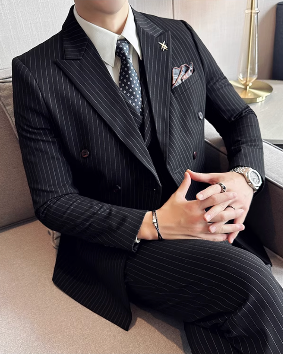 ダブルブレストスリーピーススーツ Ril 5892