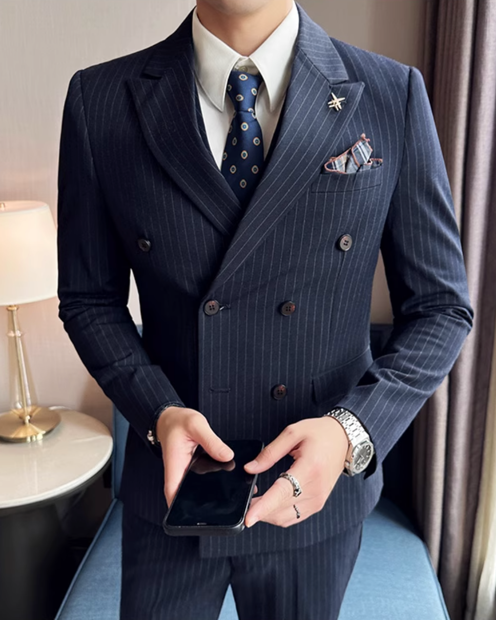 ダブルブレストスリーピーススーツ Ril 5892