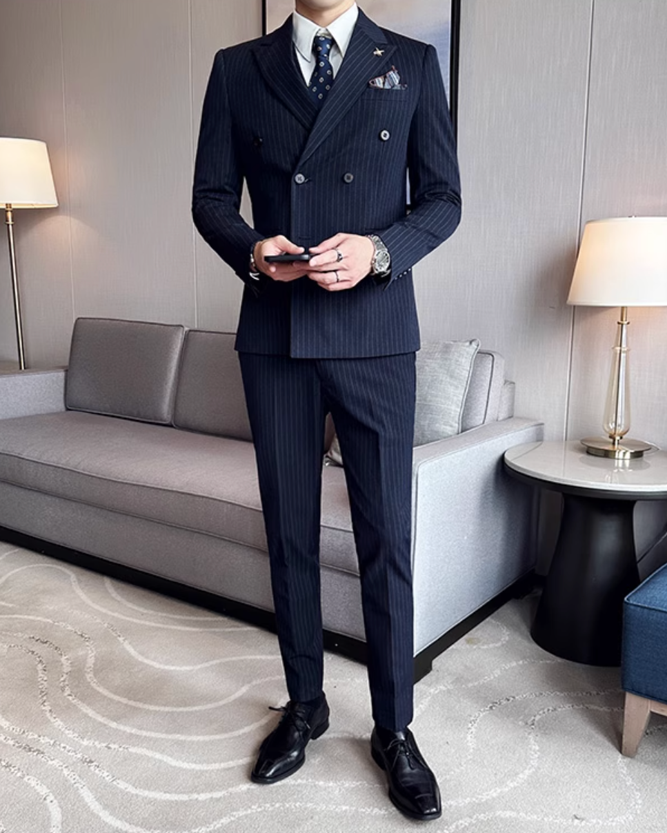 ダブルブレストスリーピーススーツ Ril 5892