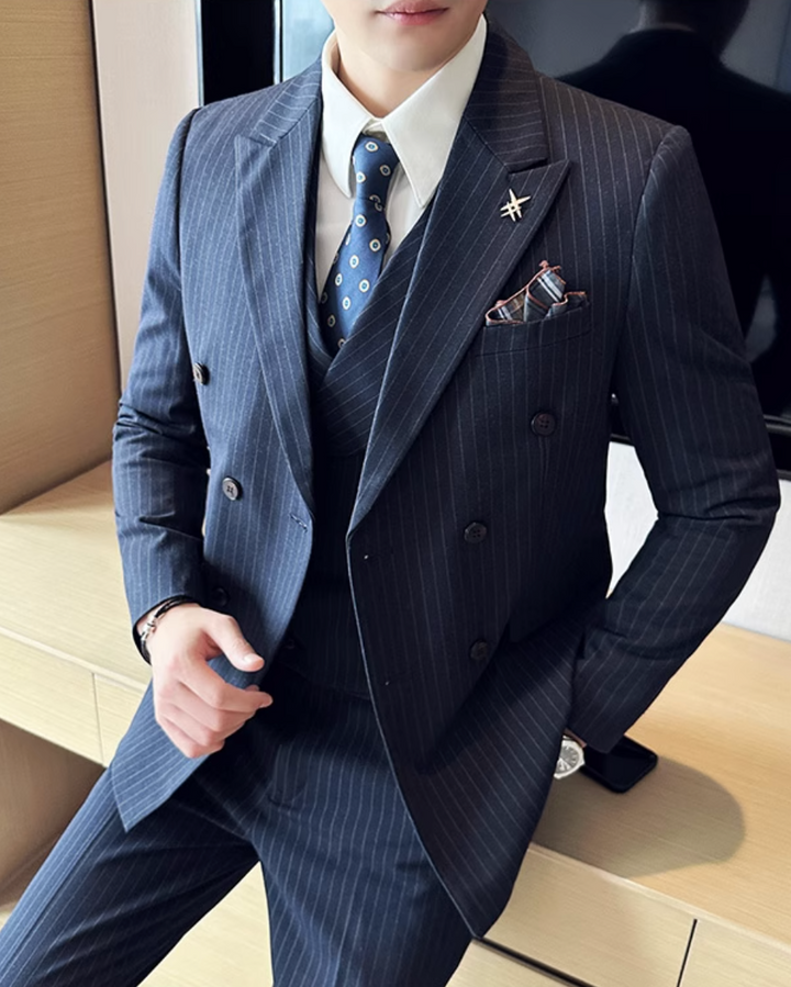 ダブルブレストスリーピーススーツ Ril 5892