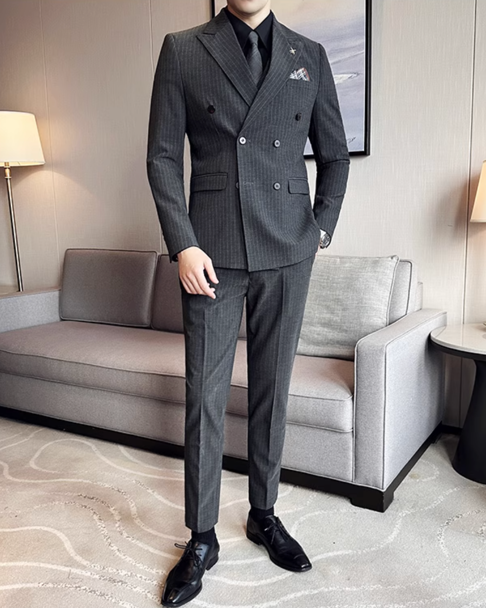 ダブルブレストスリーピーススーツ Ril 5892