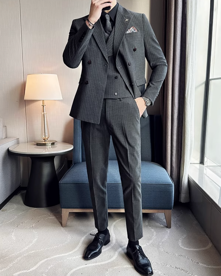 ダブルブレストスリーピーススーツ Ril 5892