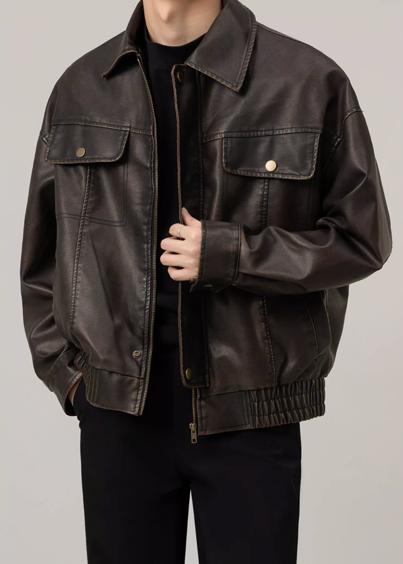 PUレザーブルゾン Ril 5893