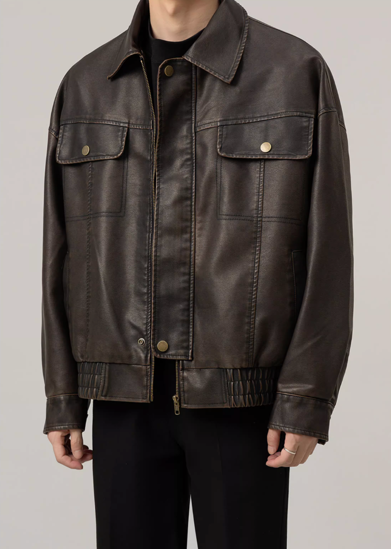 PUレザーブルゾン Ril 5893