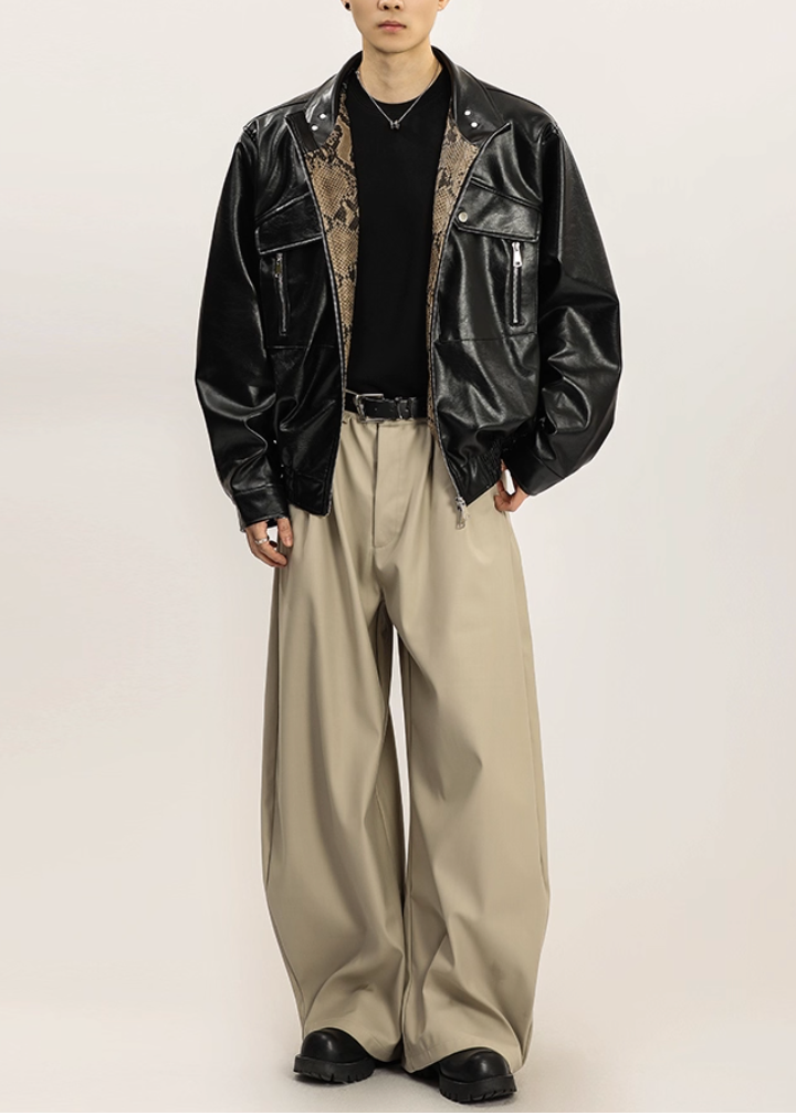 パイソンレザーブルゾン Ril 5895