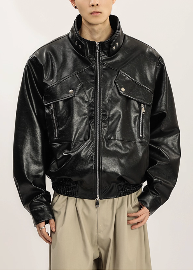 パイソンレザーブルゾン Ril 5895