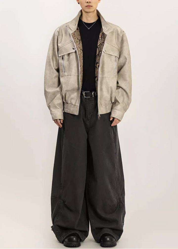 パイソンレザーブルゾン Ril 5895