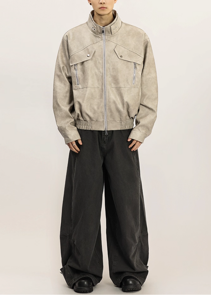 パイソンレザーブルゾン Ril 5895