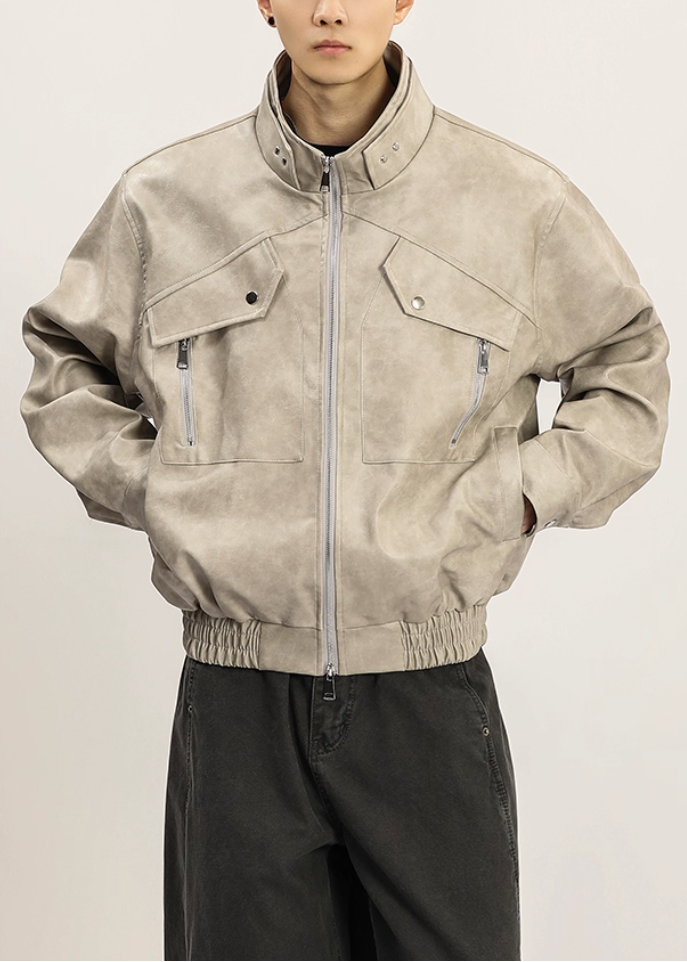 パイソンレザーブルゾン Ril 5895