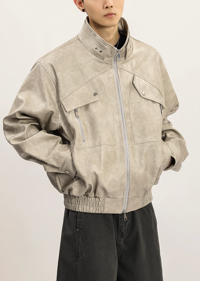 パイソンレザーブルゾン Ril 5895