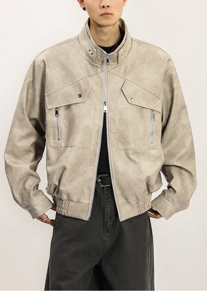 パイソンレザーブルゾン Ril 5895