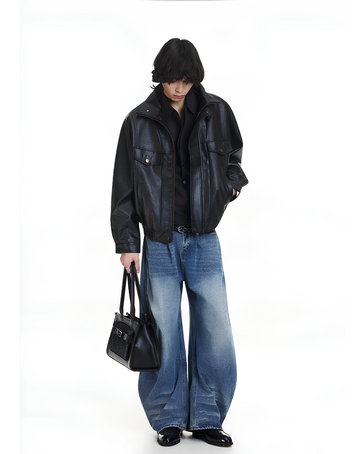 レザーボンバージャケット Ril 5898