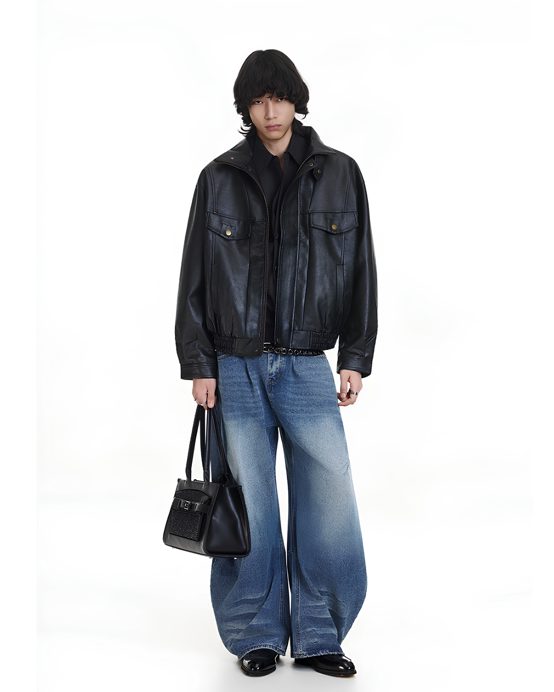 レザーボンバージャケット Ril 5898