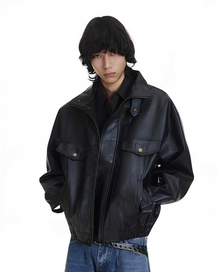 レザーボンバージャケット Ril 5898