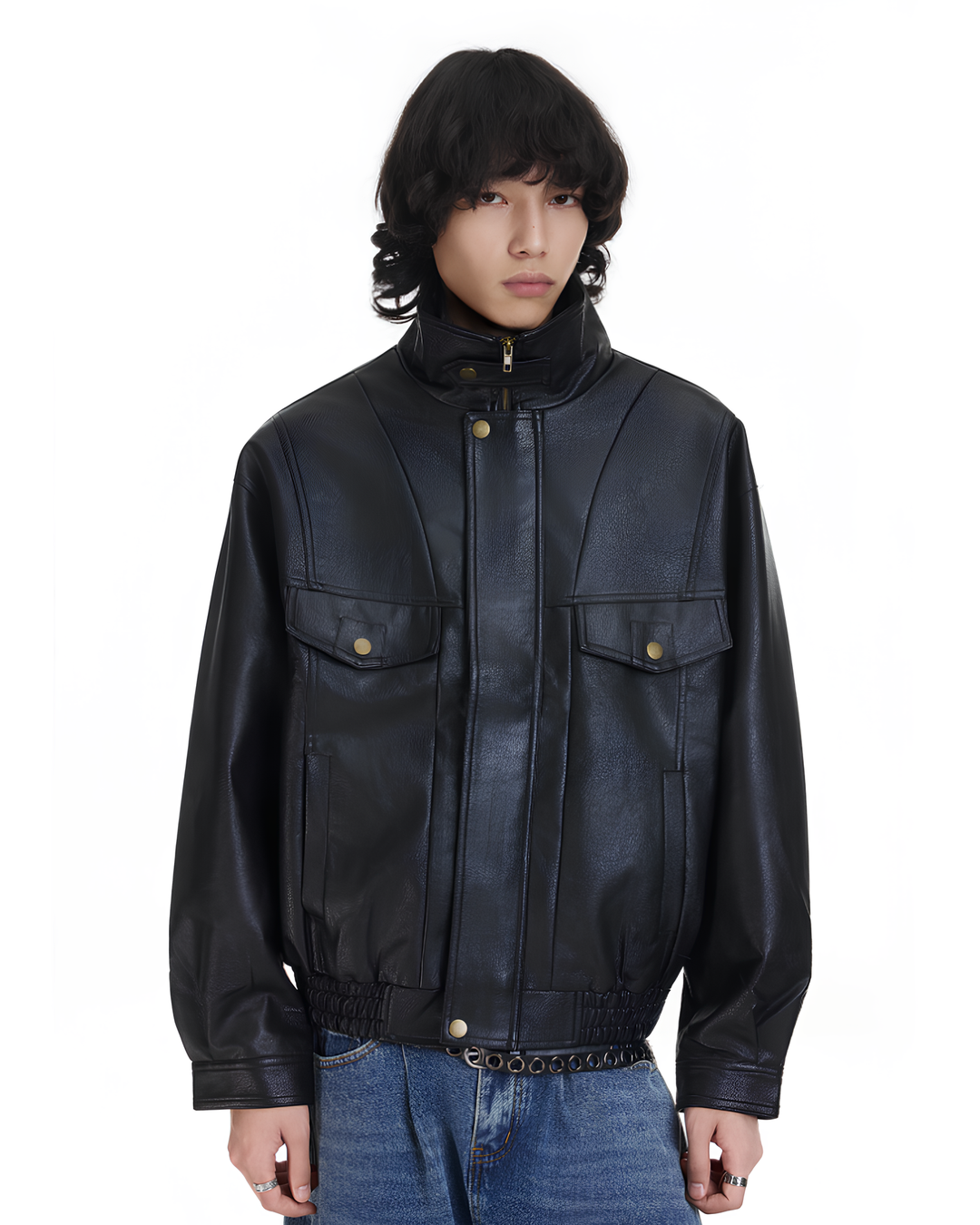 レザーボンバージャケット Ril 5898