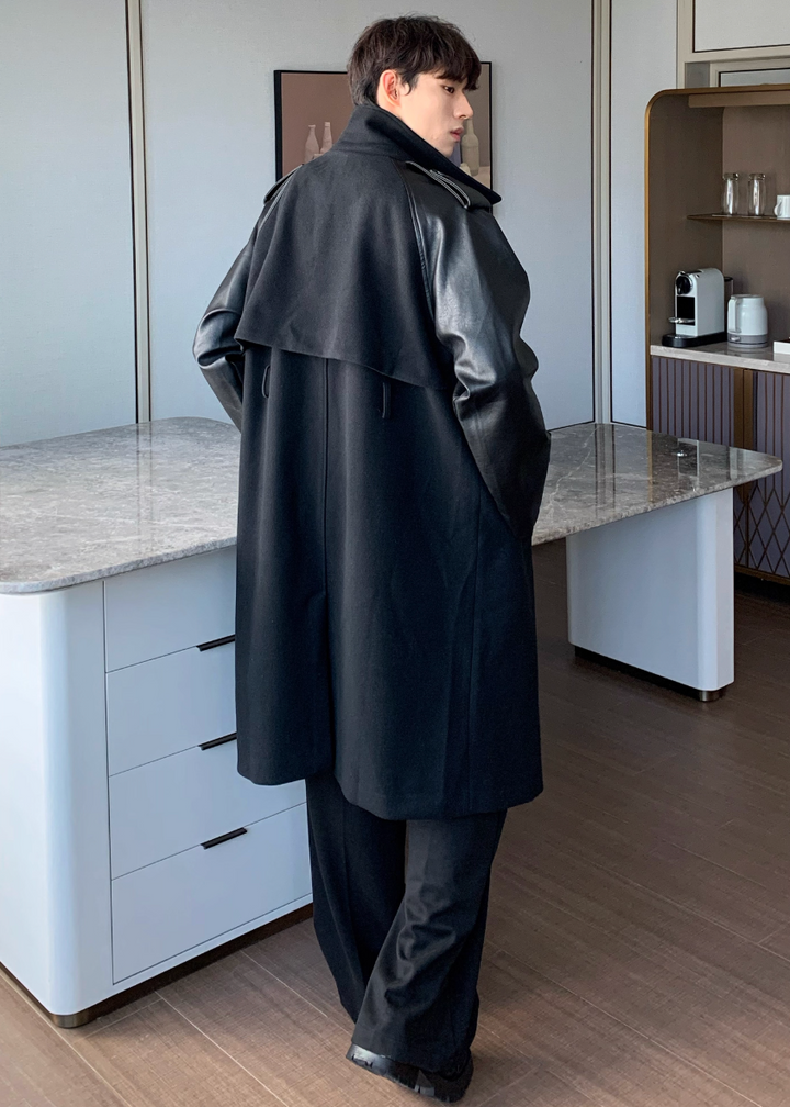 レザーウールパッチコート Ril 5906