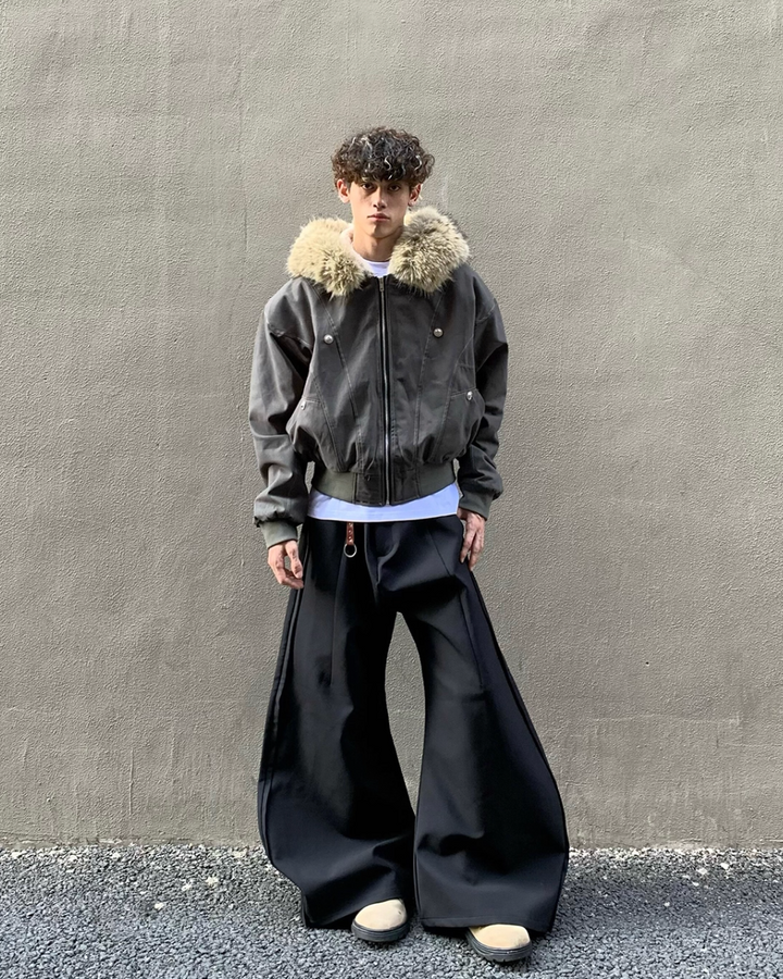 ジップアップフェイクファーブルゾン Ril 5849