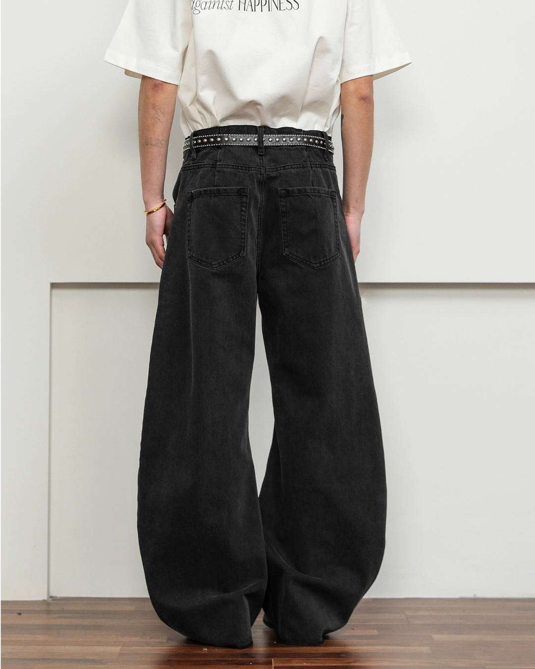 ウォッシュドブラックバギーデニム Ril 5917