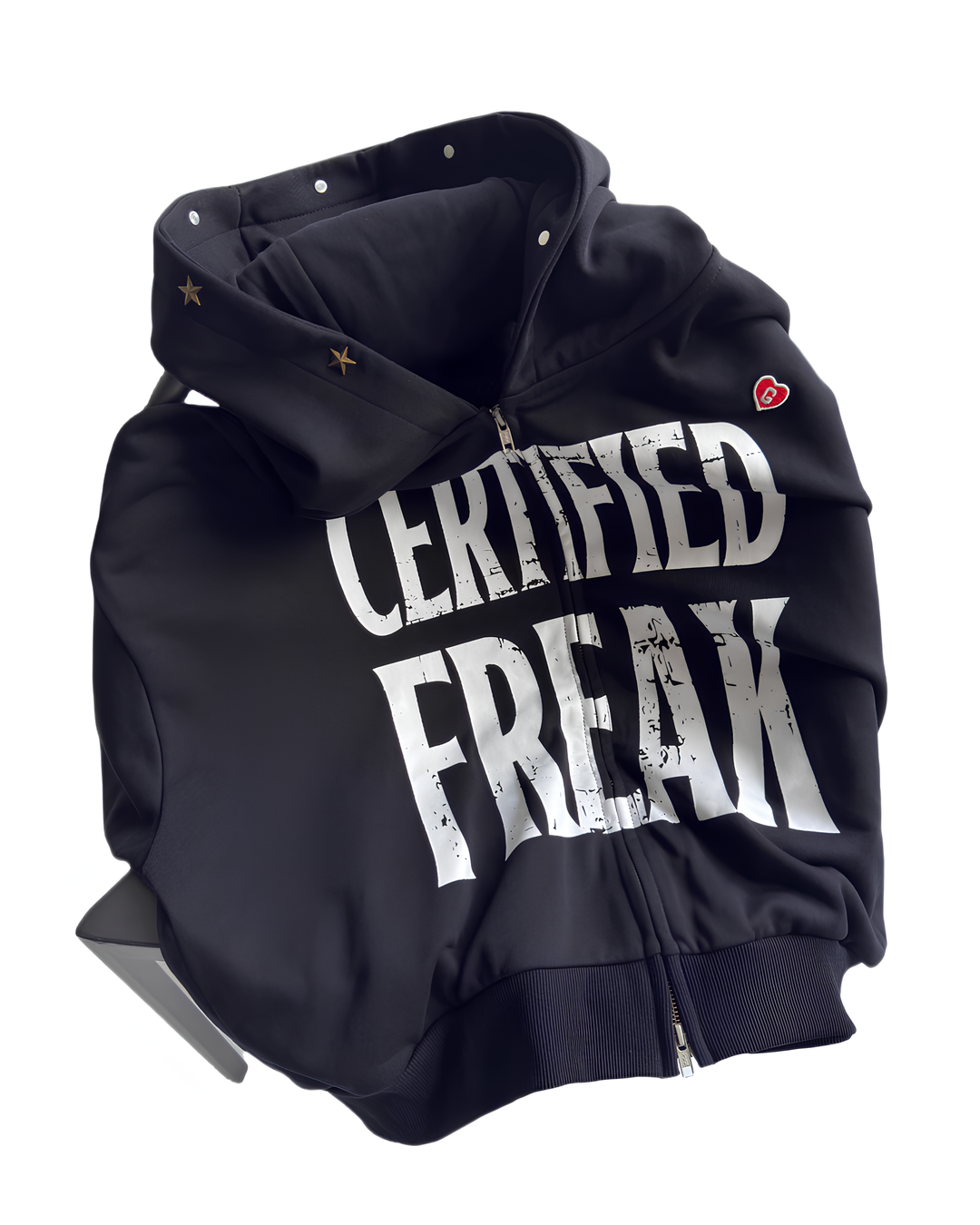 グラフィック ジップアップクロップドフーディー Ril 5923