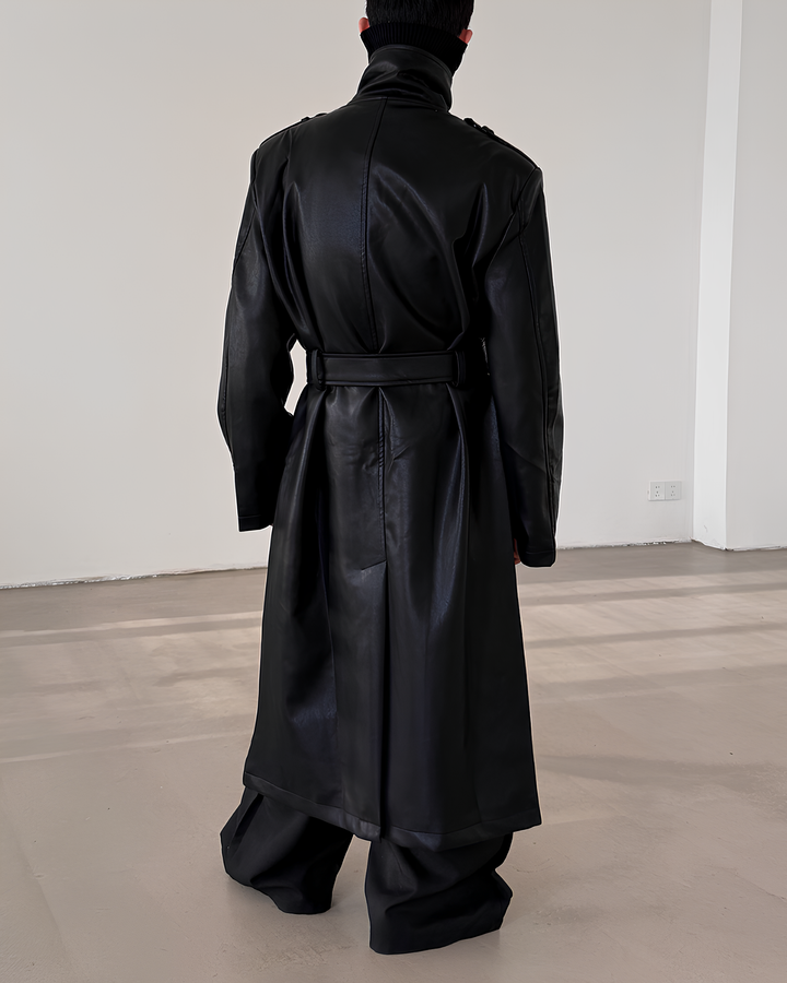ハイネックレザートレンチコート Ril 5929