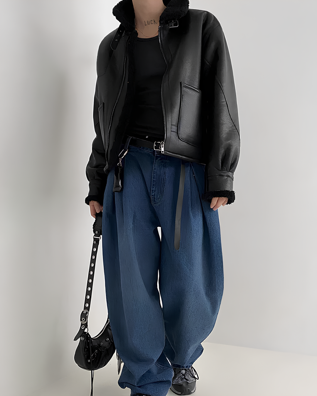 レザーカバーオールジャケット Ril 5935